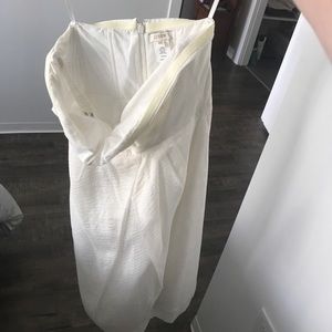 Strapless white Jcrew formal dress